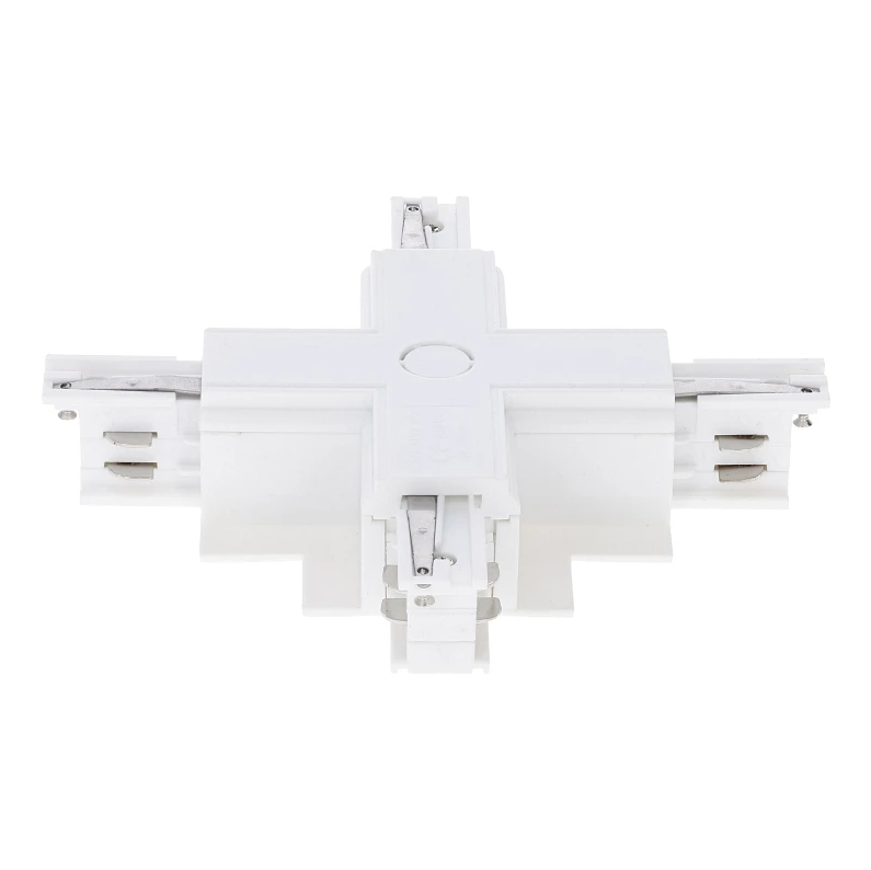 3-Phasen Einbauschiene X-Verbinder |  Wei&szlig;