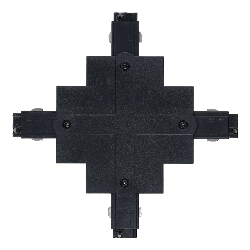 3-Phasen Einbauschiene X-Verbinder |  Schwarz