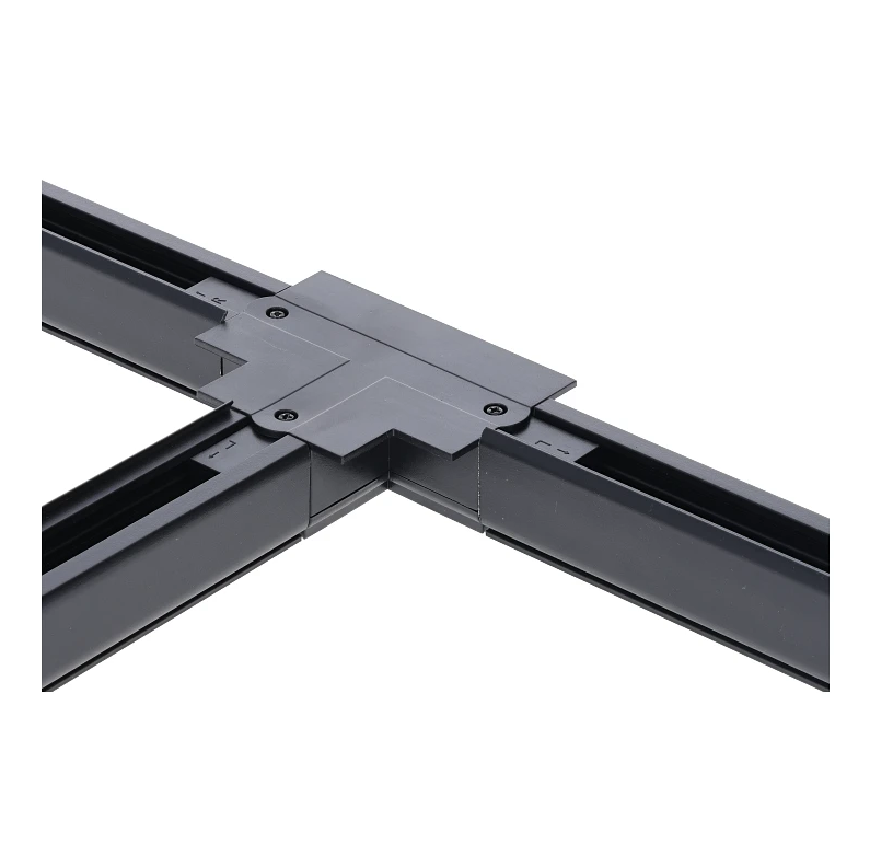 3-fase inbouwrail T-connector | Links-1 | Zwart