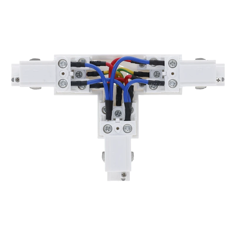 3-Phasen Einbauschiene T-Verbinder | Links-2 | Wei&szlig;
