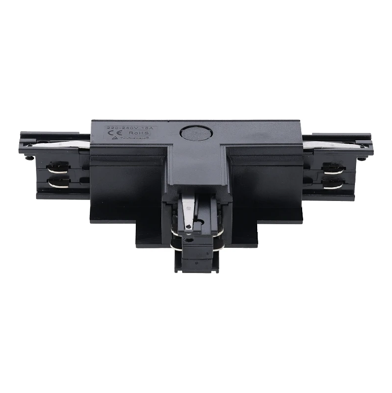 3-Phasen Einbauschiene T-Verbinder | Links-2 | Schwarz