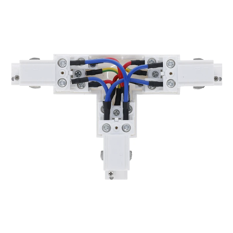 3-Phasen Einbauschiene T-Verbinder | Rechts-2 | Wei&szlig;