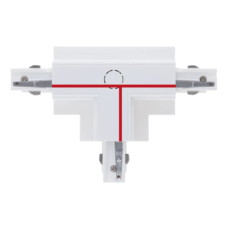 3-Phasen Einbauschiene T-Verbinder | Rechts-2 | Wei&szlig;