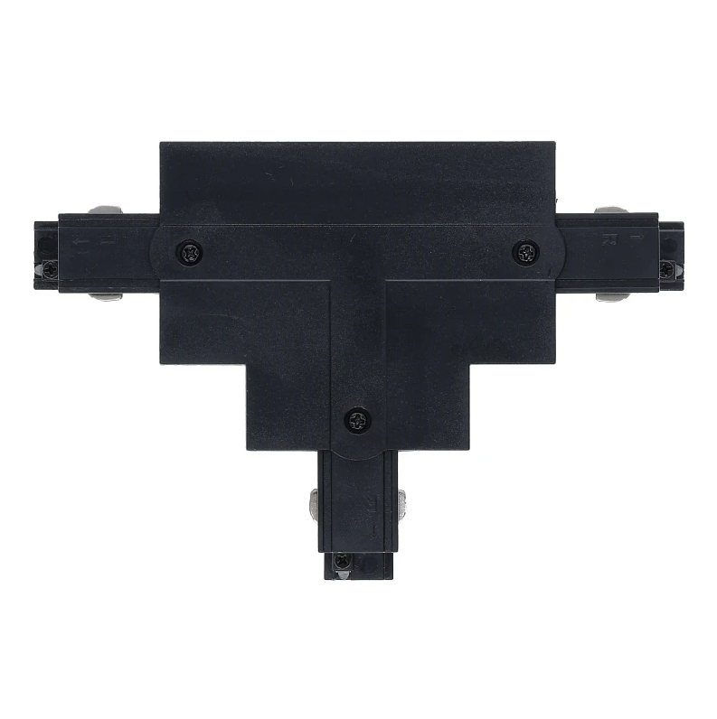 3-fase inbouwrail T-connector | Rechts-2 | Zwart