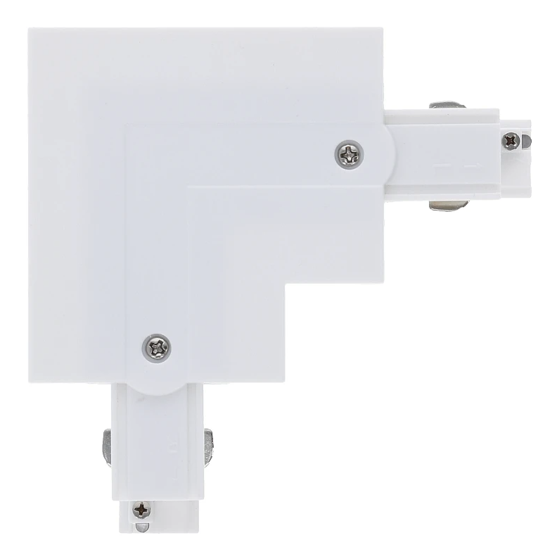 3-Phasen Einbauschiene L-Verbinder | Au&szlig;enwinkel | Wei&szlig;