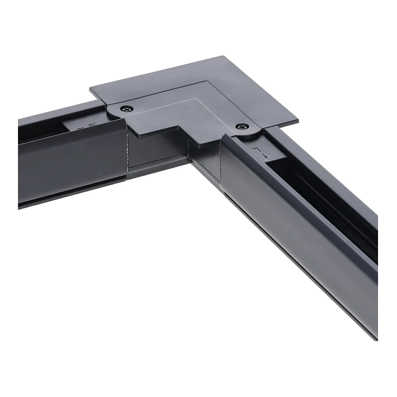 3-Phasen Einbauschiene L-Verbinder | Au&szlig;enwinkel | Schwarz