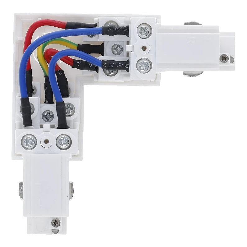 3-Phasen Einbauschiene L-Verbinder | Innenwinkel | Wei&szlig;