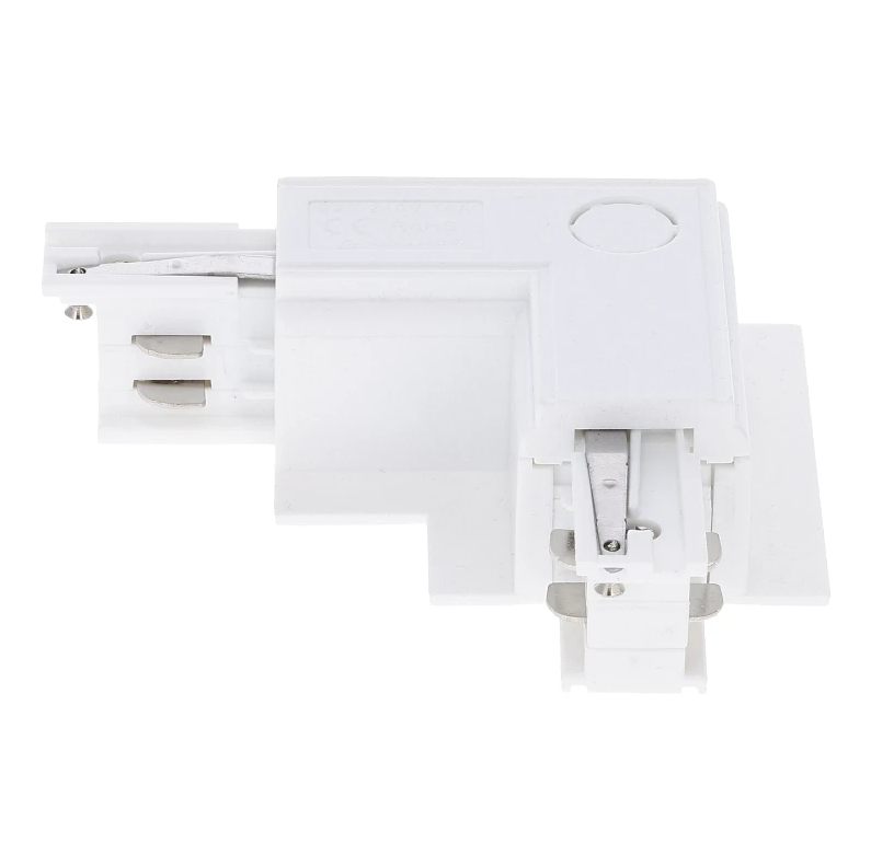 3-Phasen Einbauschiene L-Verbinder | Innenwinkel | Wei&szlig;