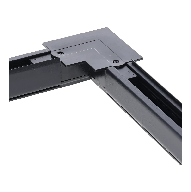 3-Phasen Einbauschiene L-Verbinder | Innenwinkel | Schwarz