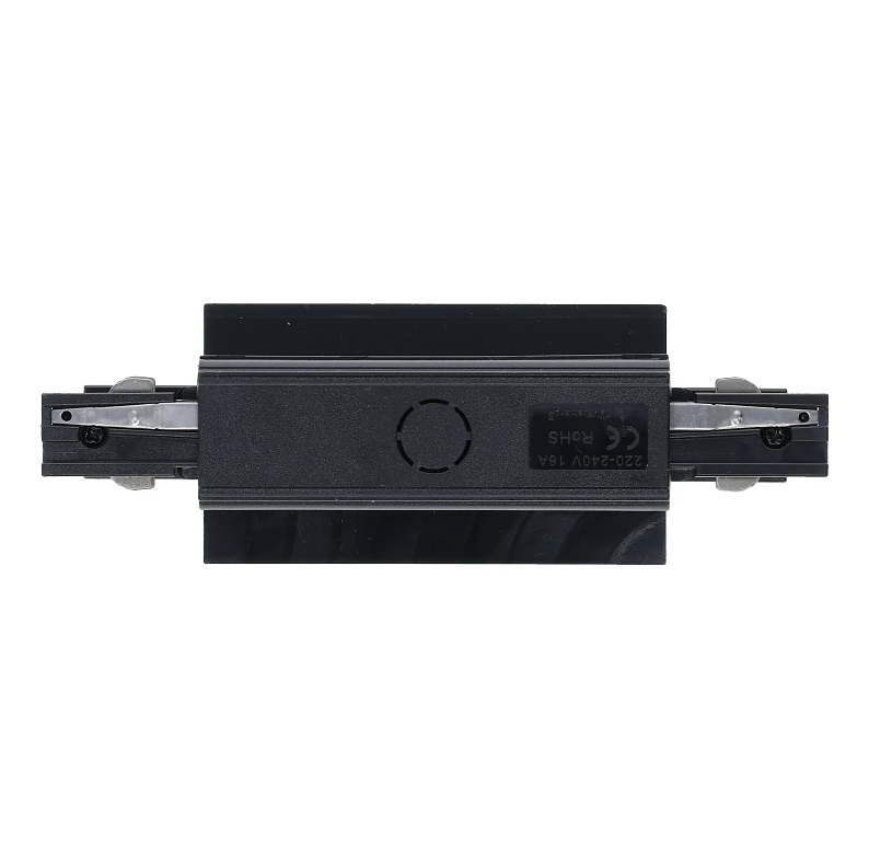 3-Phasen Einbauschiene I-Verbinder | mit Einspeisung | Schwarz