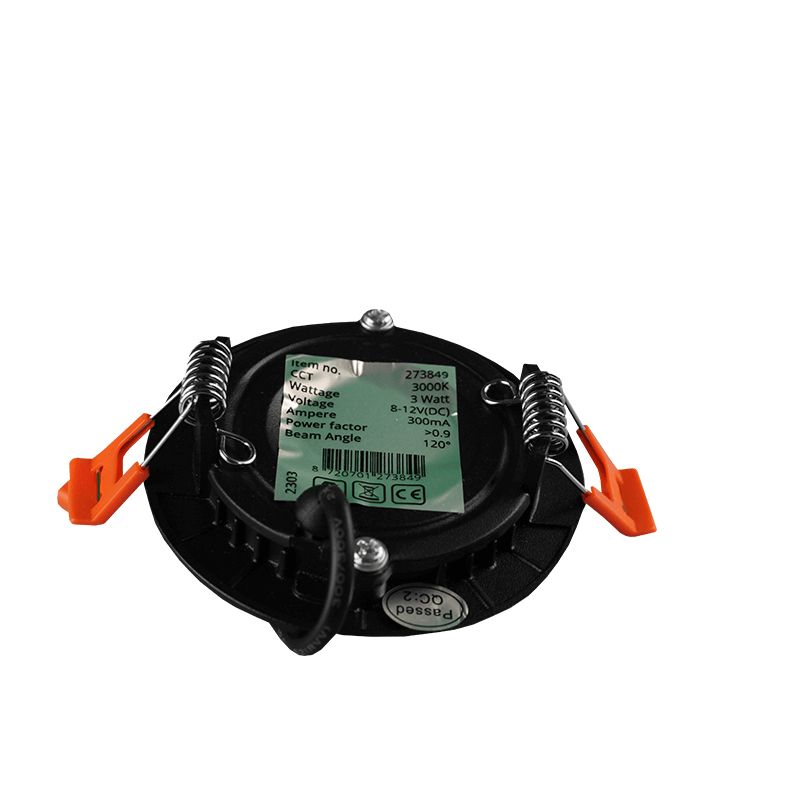 Led downlight Umbriel | &Oslash;75 | 3,2W | 3000K | Zwart