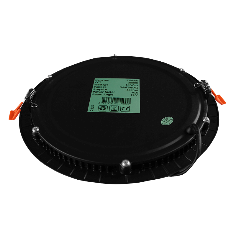 Led downlight Umbriel | &Oslash;205 | 18W | 3000K | Zwart