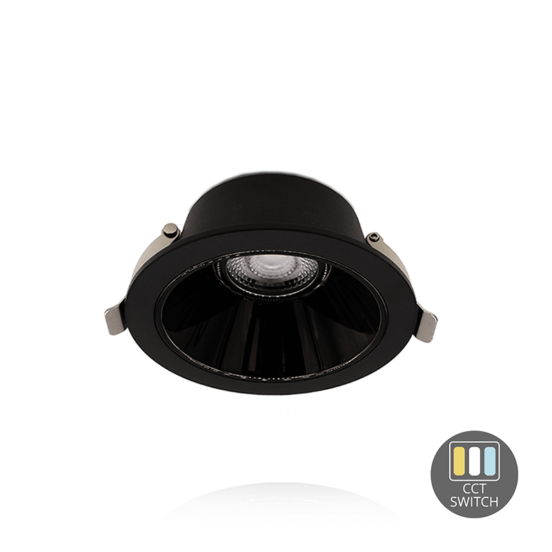 Led downlight Kerber | &Oslash;75mm | 7W | CCT-switch | Zwart
