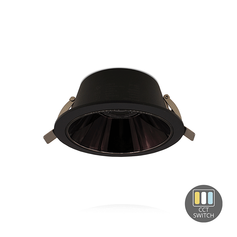 Led downlight Kerber | &Oslash;100mm | 10W | CCT-switch | Zwart