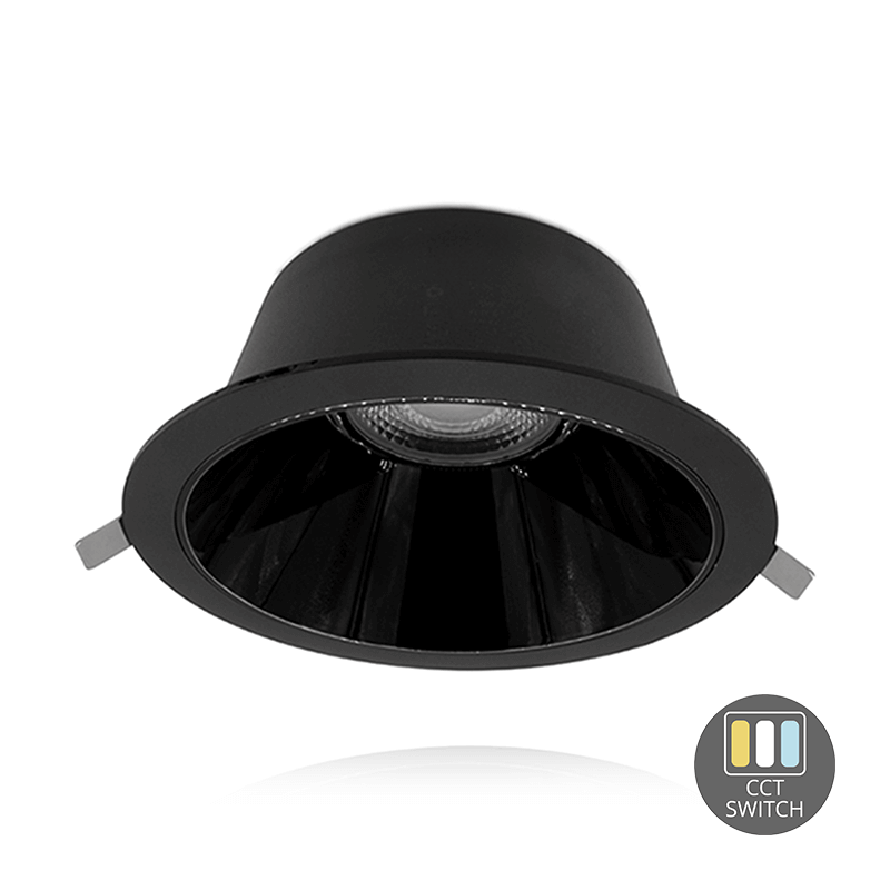 Led downlight Kerber | &Oslash;160mm | 16W | CCT-switch | Zwart