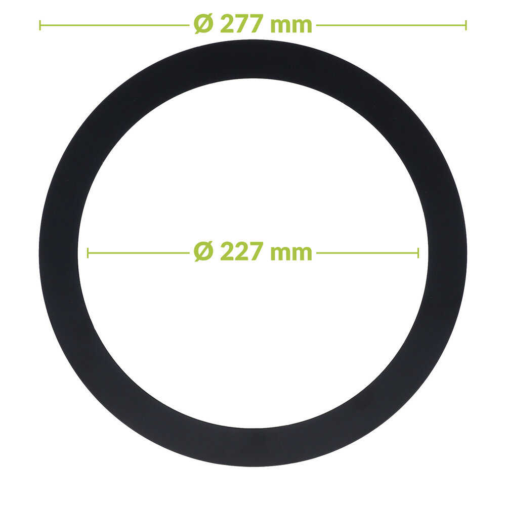 Led downlight verloopring | &Oslash;227-277mm | Zwart