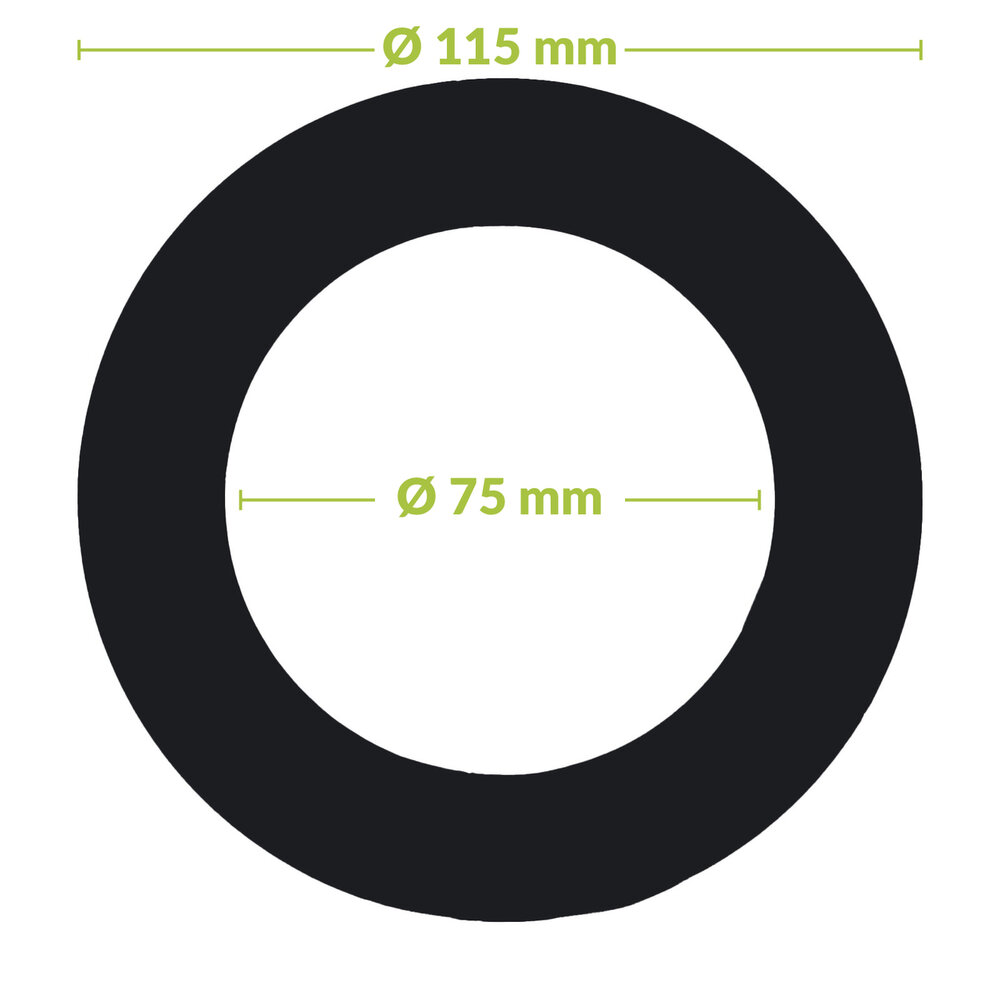 Led downlight verloopring | &Oslash;75-115mm | Zwart