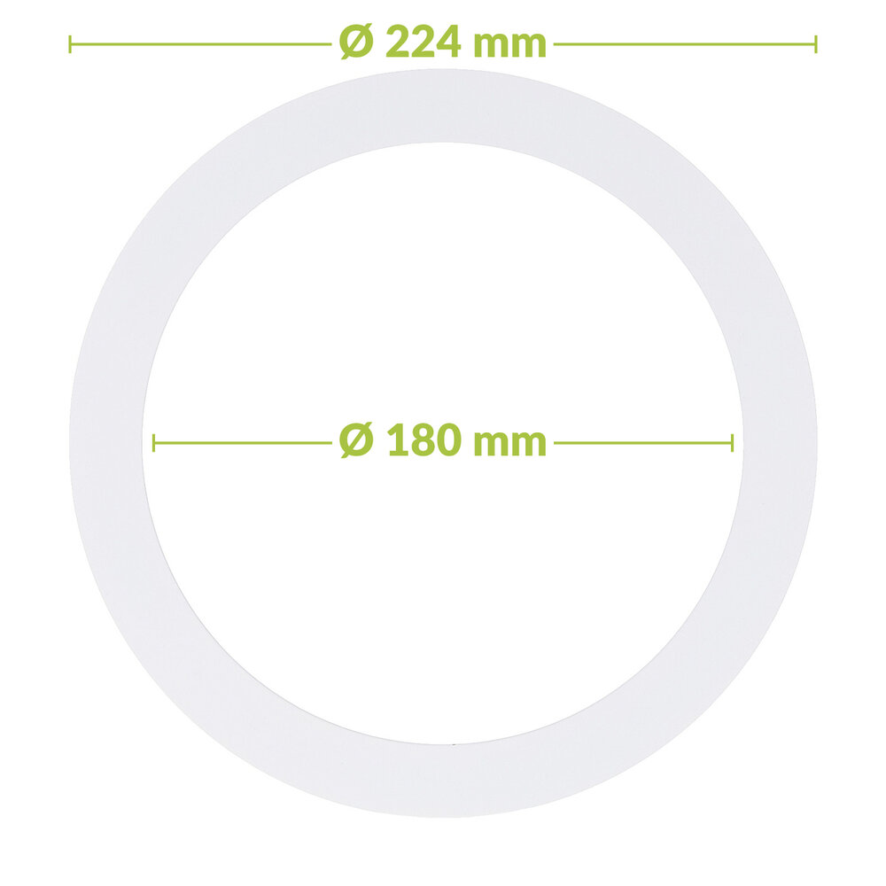 Led downlight verloopring | &Oslash;180-224mm | Wit