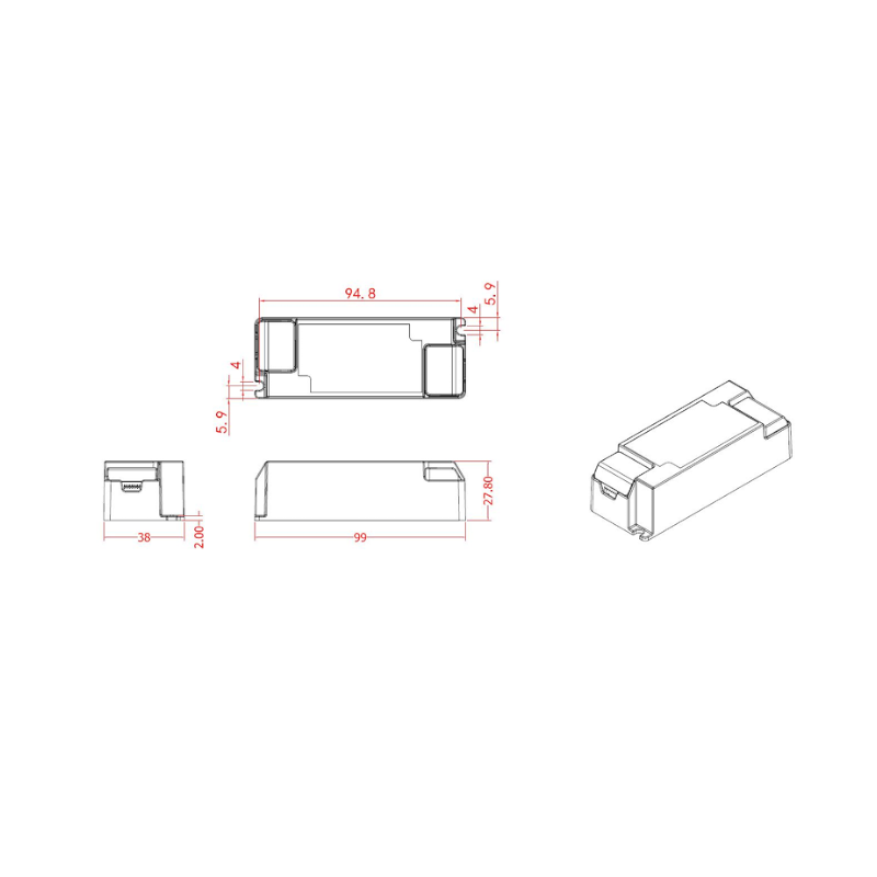 Led driver | Dimbaar | 250mA | 10W | Voor Sia &amp; Ortho
