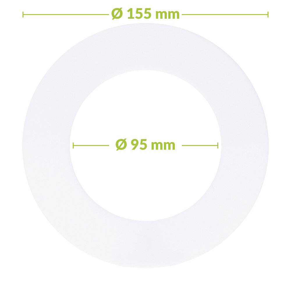 Led downlight verloopring | &Oslash;95-155mm | Wit