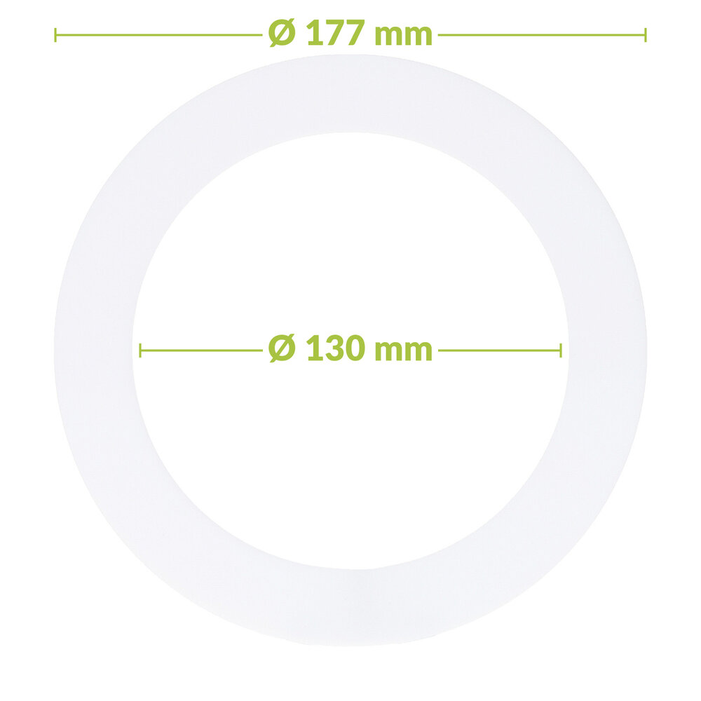 Led downlight verloopring | &Oslash; 130-177mm | Wit