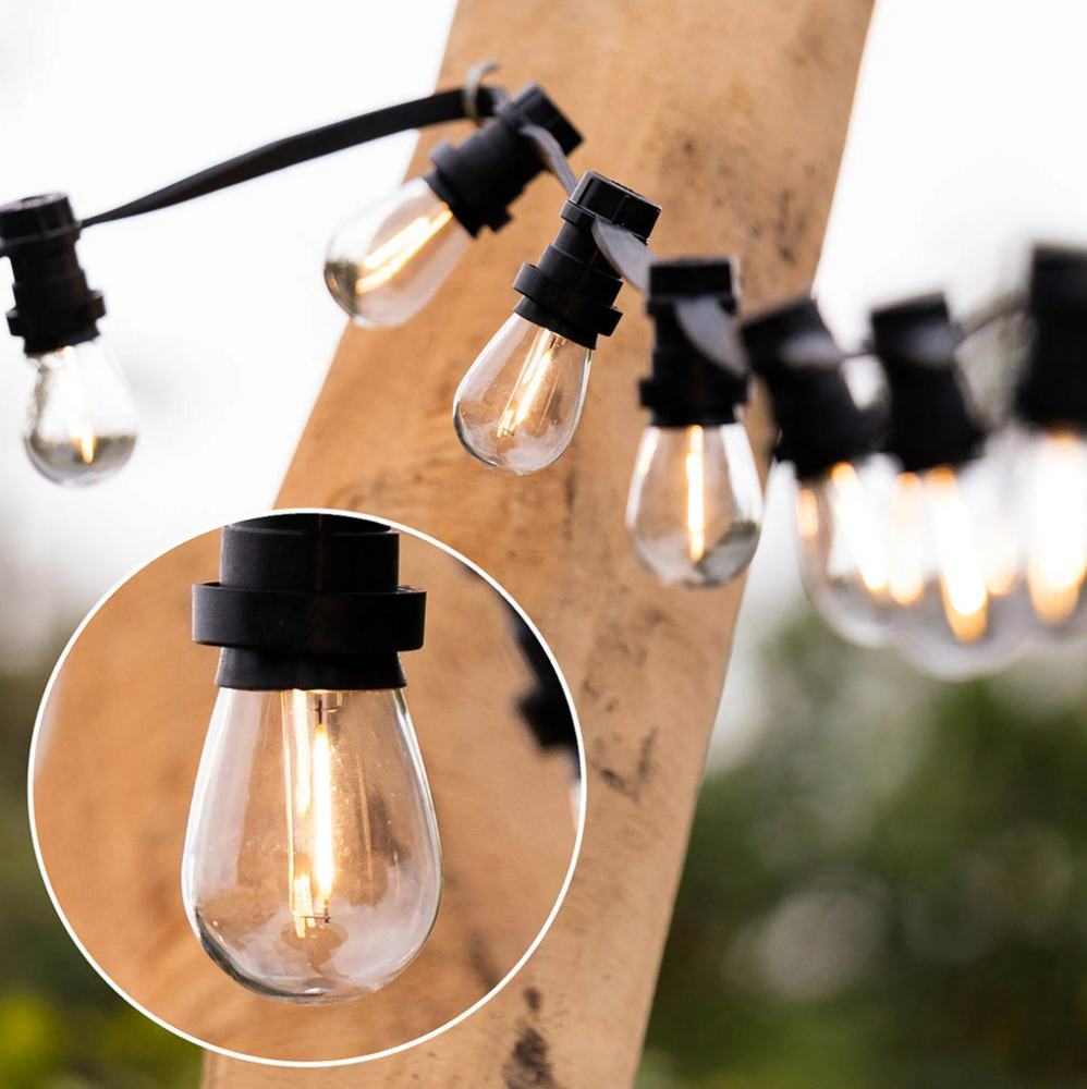 E27 Filamentlampe | 1W | 2200K | Gerades Filament | Geeignet f&uuml;r Festoonkabel