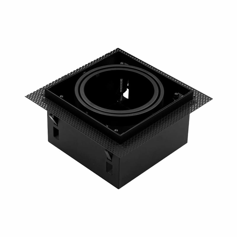 LED Einbau-Spot-Geh&auml;use &ndash; 1x AR111/ES111 Schwarz | Randlos