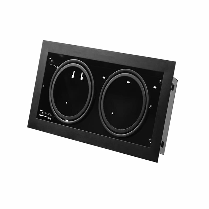LED Recessed Spotlight Housing &ndash; 2x AR111 Black | Cover Trim