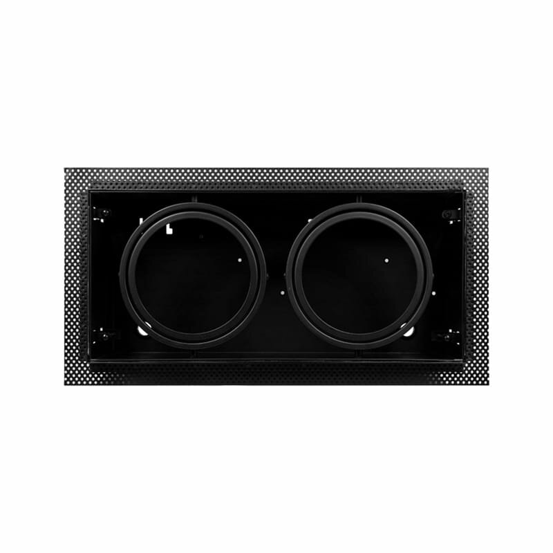 LED Recessed Spotlight Housing &ndash; 2x AR111 Black | Trimless