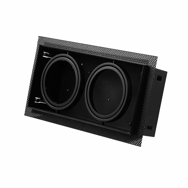LED Recessed Spotlight Housing &ndash; 2x AR111 Black | Trimless