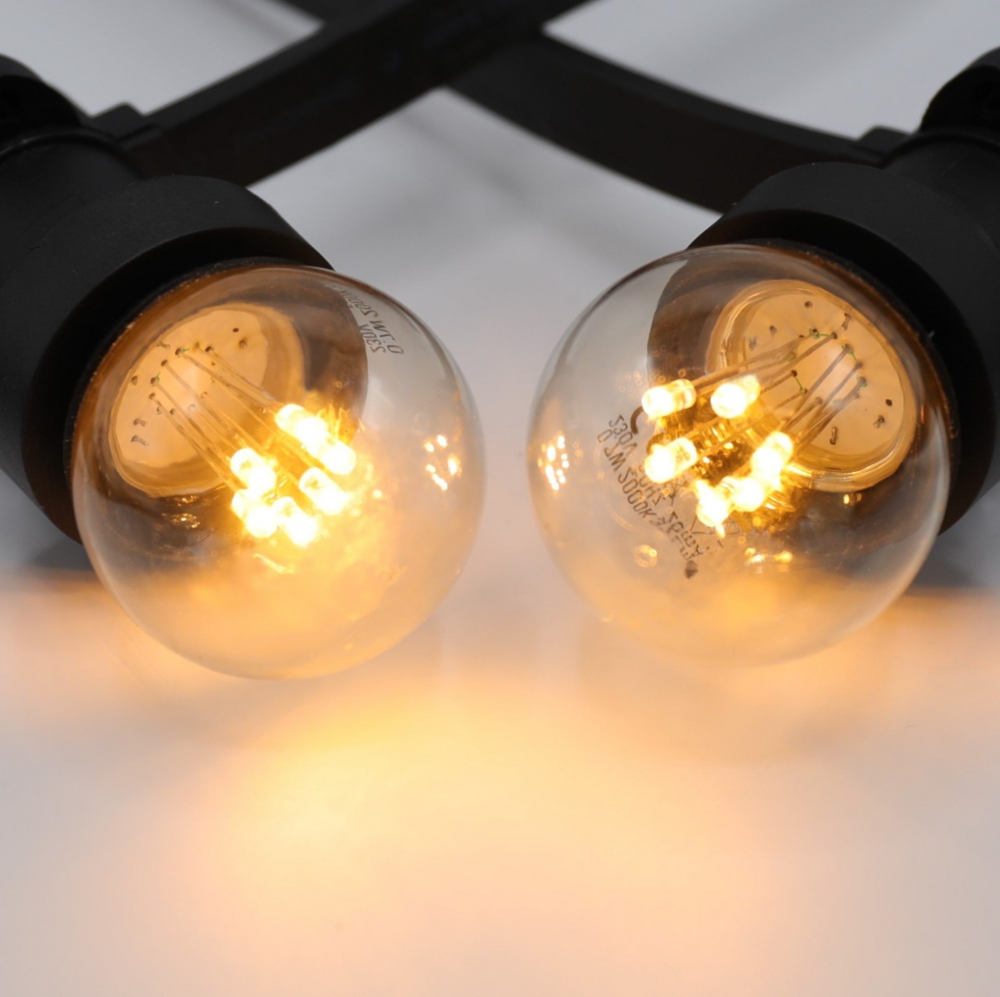 E27 LED Lampe | 0,7W | 2000K | LED auf langen St&auml;bchen | Geeignet f&uuml;r Festoonkabel