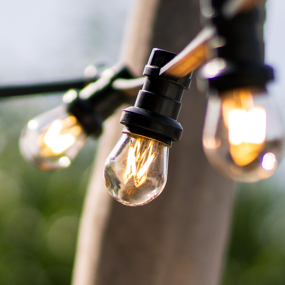 E27 Filamentlampe | 4W | 2000K | Dreiecksfilament | Geeignet f&uuml;r Festoonkabel