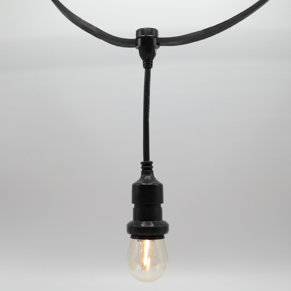 Hangende fitting | Zelfmontage | 29,5 cm | Zwart | Excl lamp