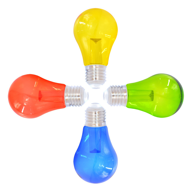 E27 farbige LED Lampe | 4 Farben | Rot/Gelb/Gr&uuml;n/Blau | Mit Linse | Geeignet f&uuml;r Festoonkabel