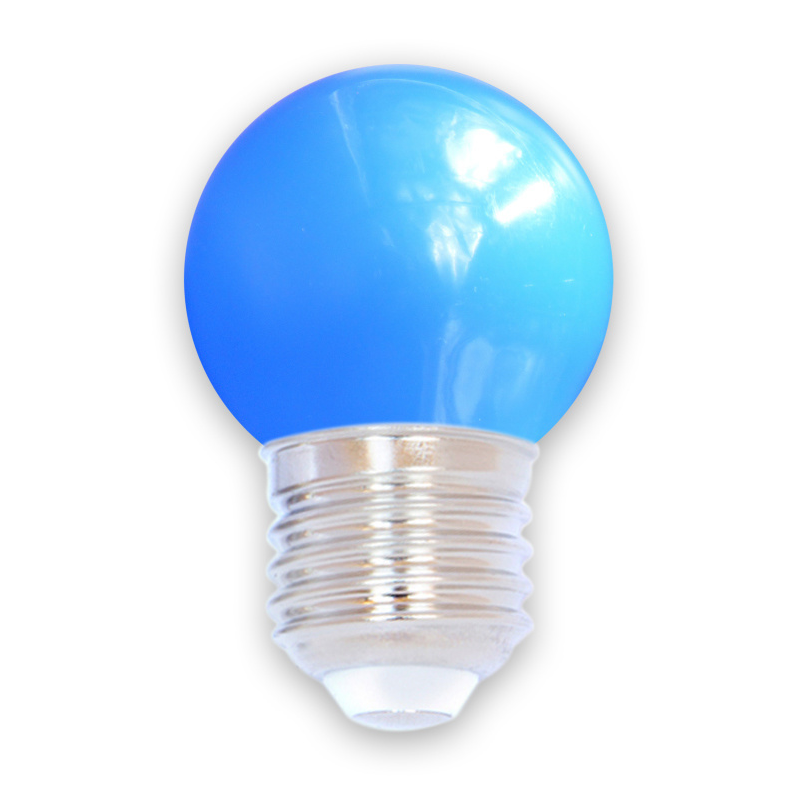 E27 farbige Lampe | 1W | Blau | &Oslash;45 | Geeignet f&uuml;r Festoonkabel