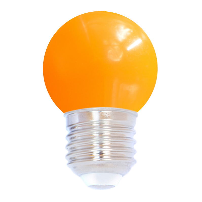 E27 farbige Lampe | 1W | Orange | &Oslash;45 | Geeignet f&uuml;r Festoonkabel