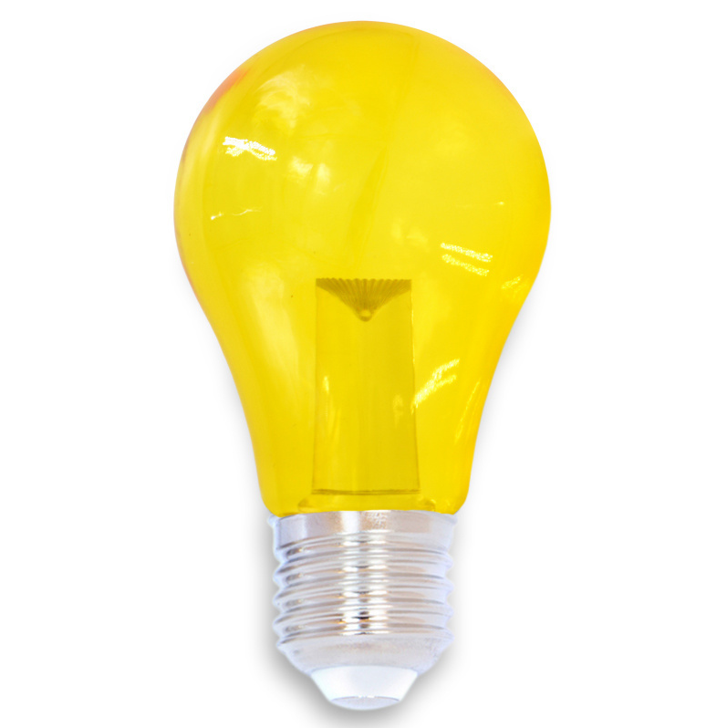 E27 farbige Lampe | 1W | Gelb | Mit Linse | &Oslash;60 | Geeignet f&uuml;r Festoonkabel