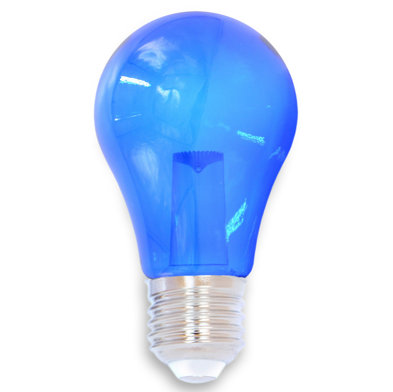 E27 farbige Lampe | 1W | Blau | Mit Linse | &Oslash;60 | Geeignet f&uuml;r Festoonkabel