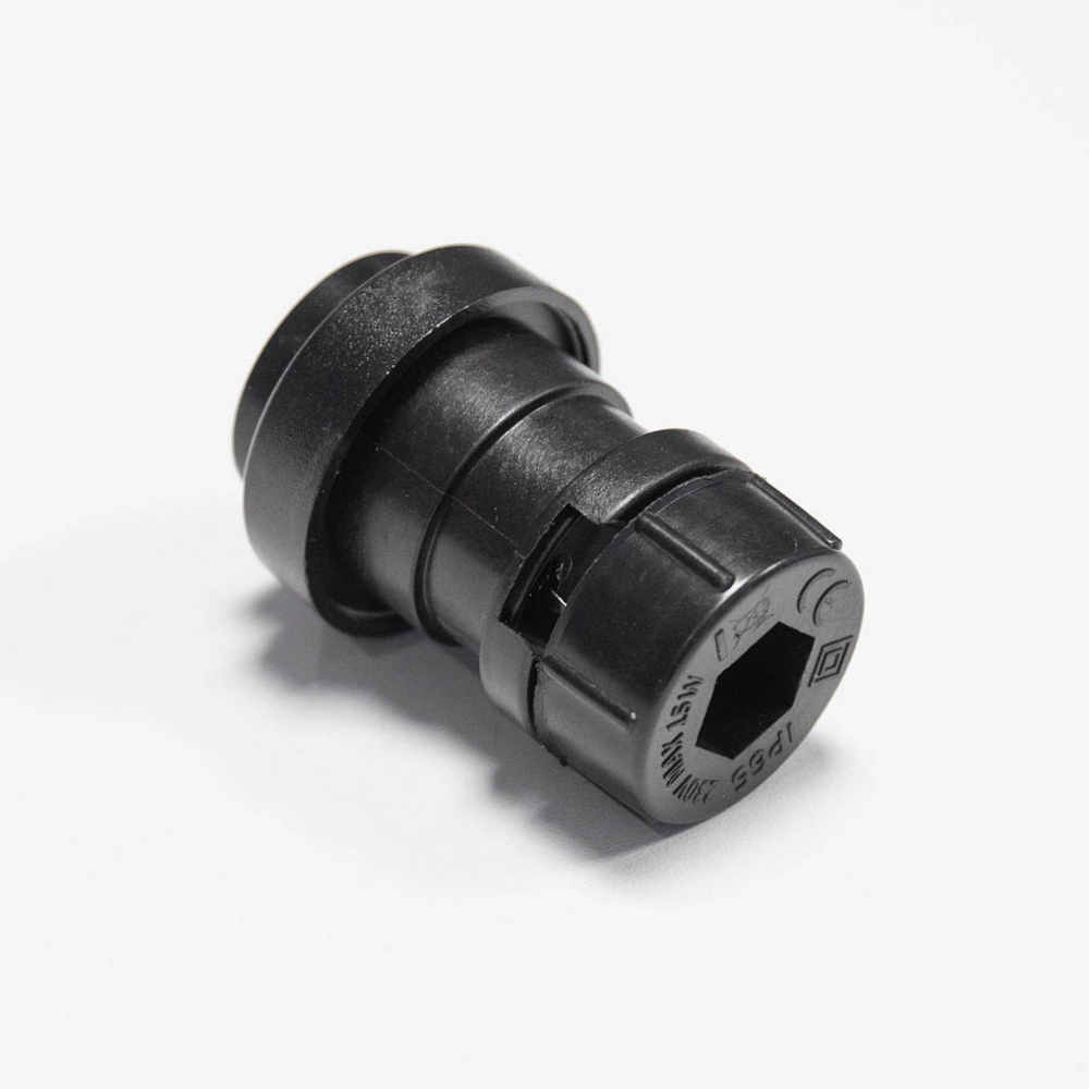 Prikkabel losse E27 fitting | Incl afdichtring | Inbusdop | Zwart