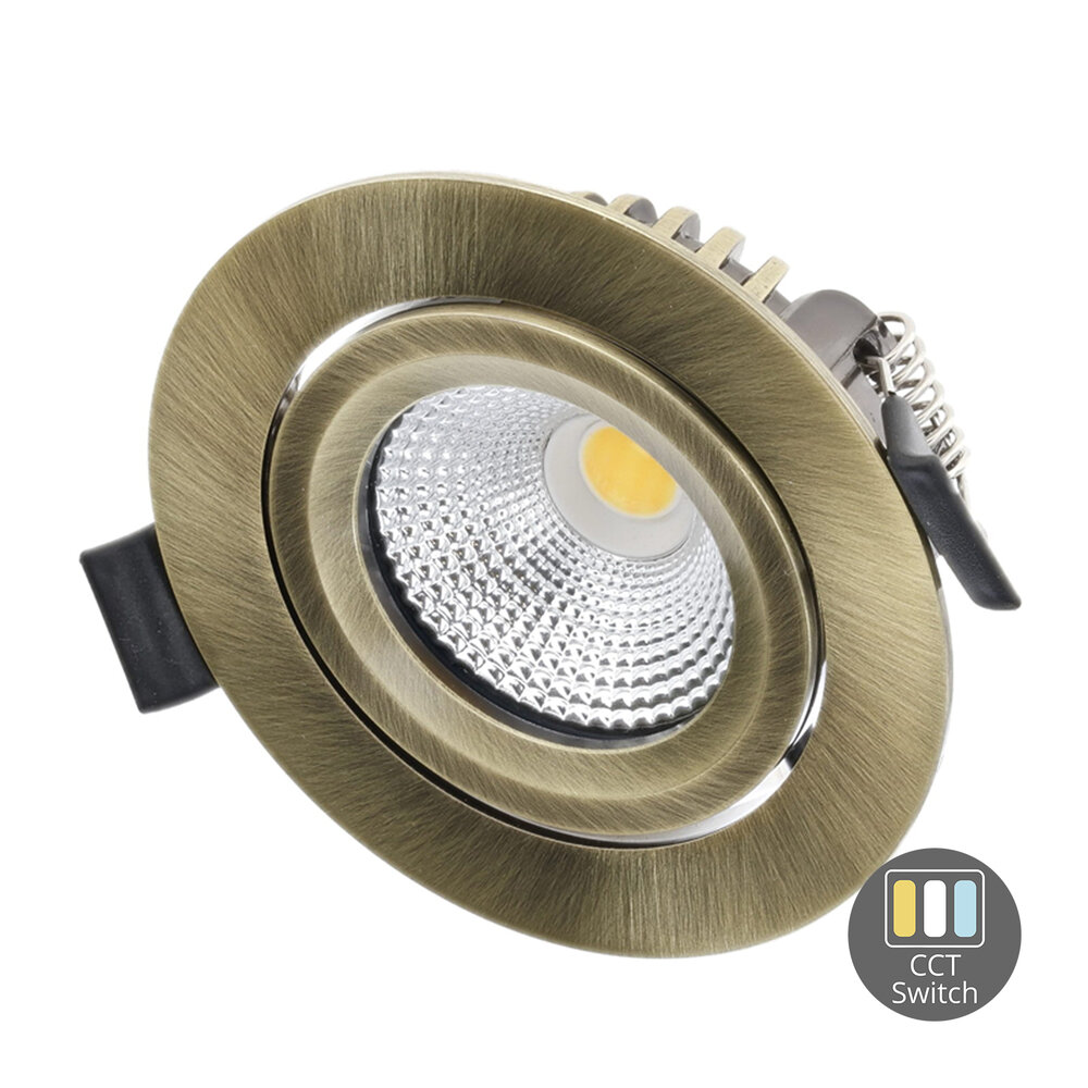 LED Einbauspot slim-fit | 4-6W | Dimmbar | CCT-switch | IP65 | Bronze