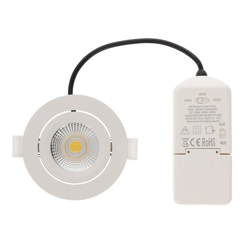 LED Einbauspot slim-fit | 4-6W | Dimmbar | CCT-switch | IP65 | Wei&szlig;
