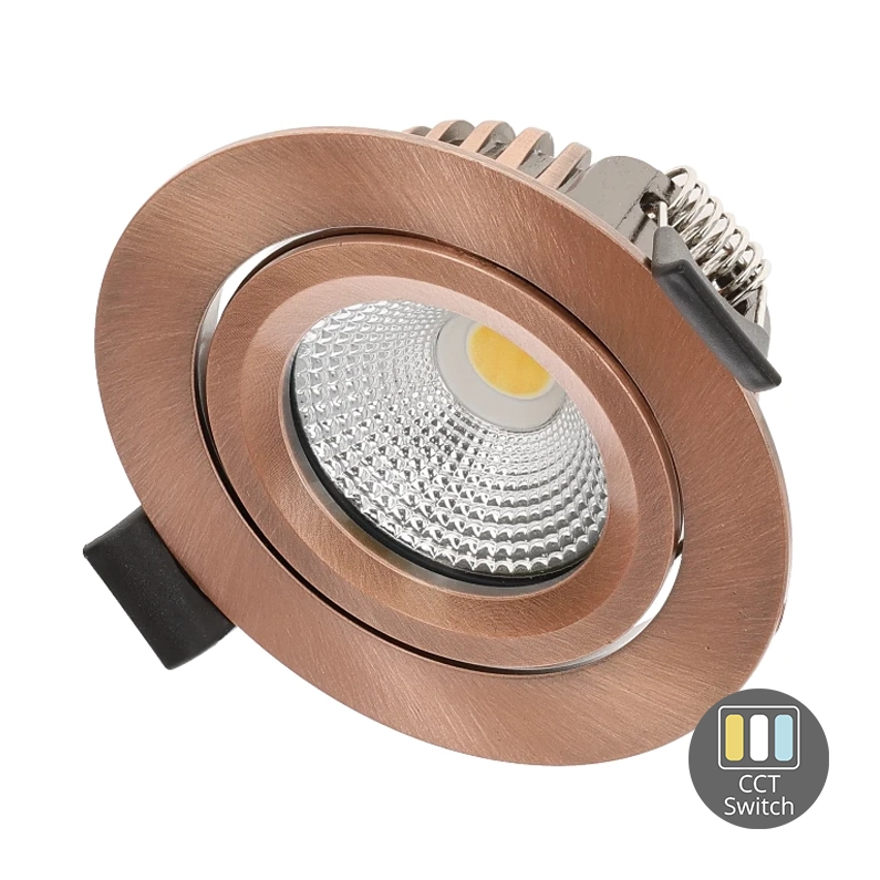 LED Einbauspot slim-fit | 4-6W | Dimmbar | CCT-switch | IP65 | Kupfer
