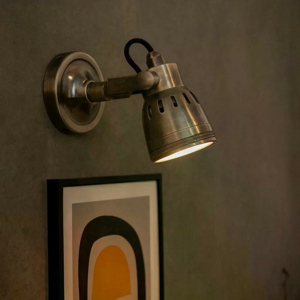 Aufbauspot Indigo Antik Silber | Silber | 11 cm