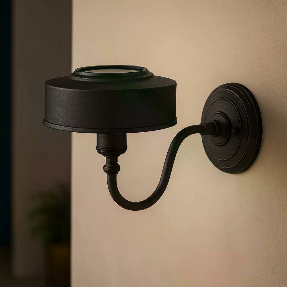 Wandleuchte Antibes in Schwarz