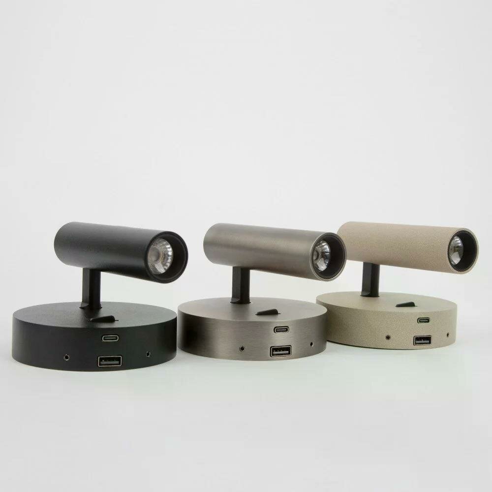 Viktor Wandleuchte | Gun Metal | H: 11,50 cm