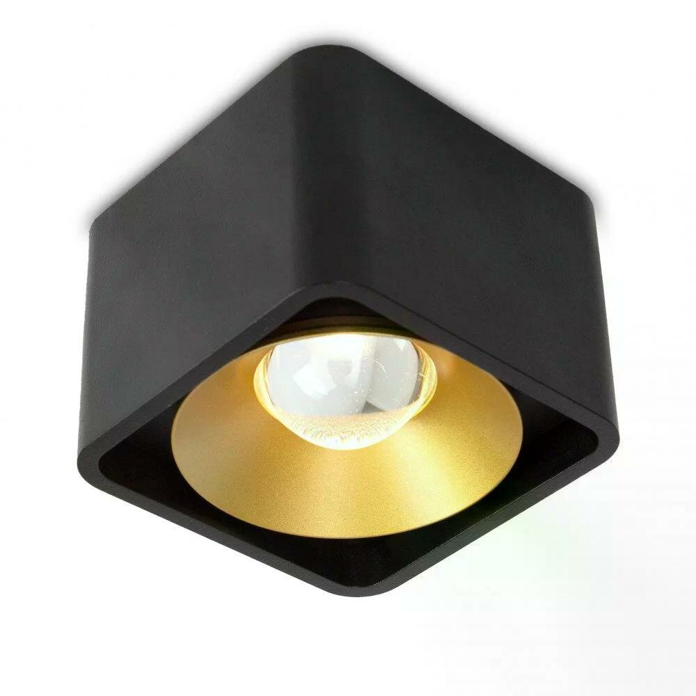 Lars Aufbauspot | schwarz/gold | 9 cm