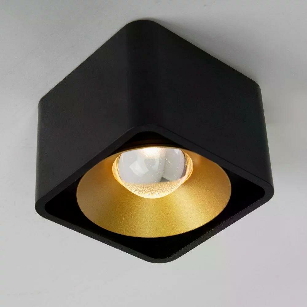 Lars Aufbauspot | schwarz/gold | 9 cm