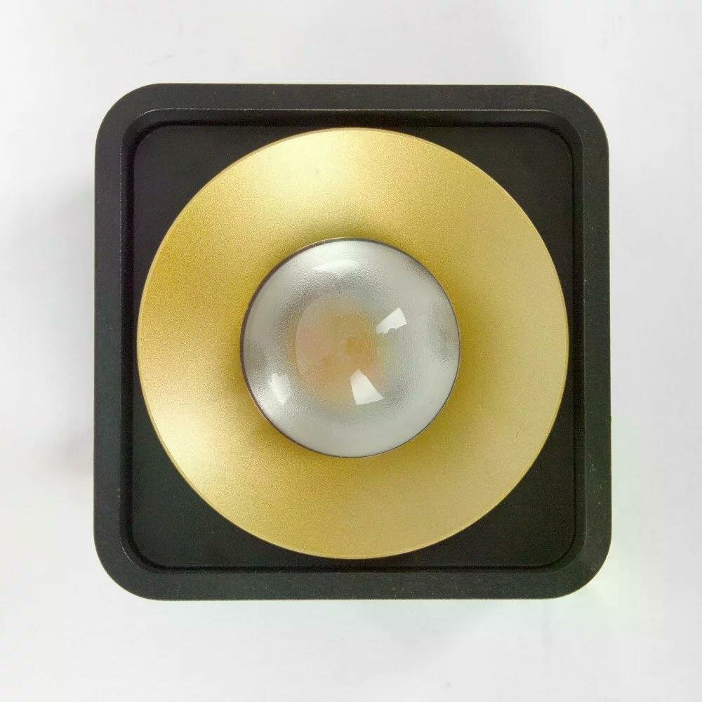 Lars Aufbauspot | schwarz/gold | 9 cm