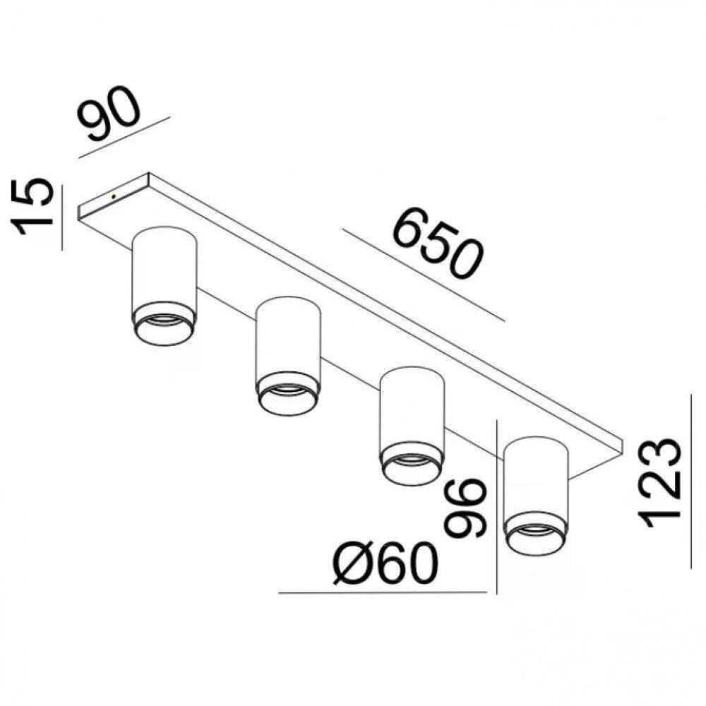 Scott 4 Aufbauspot | gun metal | GU10