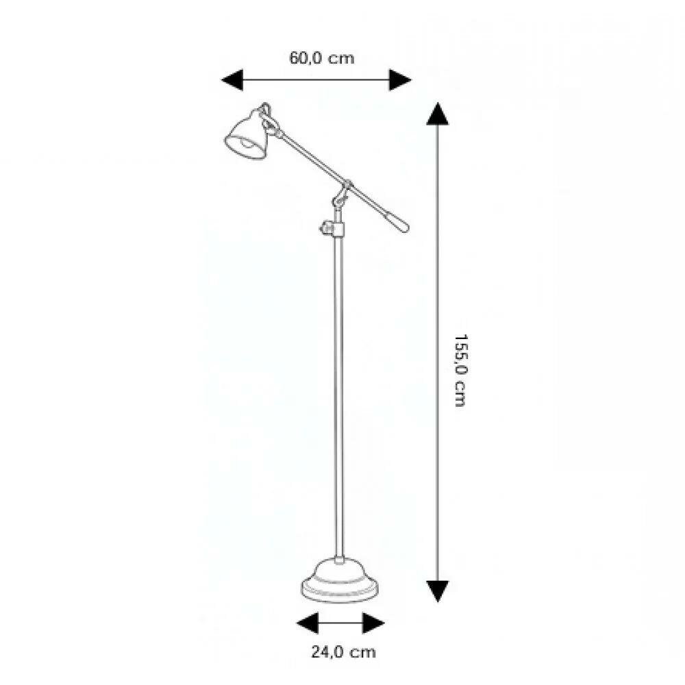 Elegante Archer Stehlampe | schwarz | 155 cm